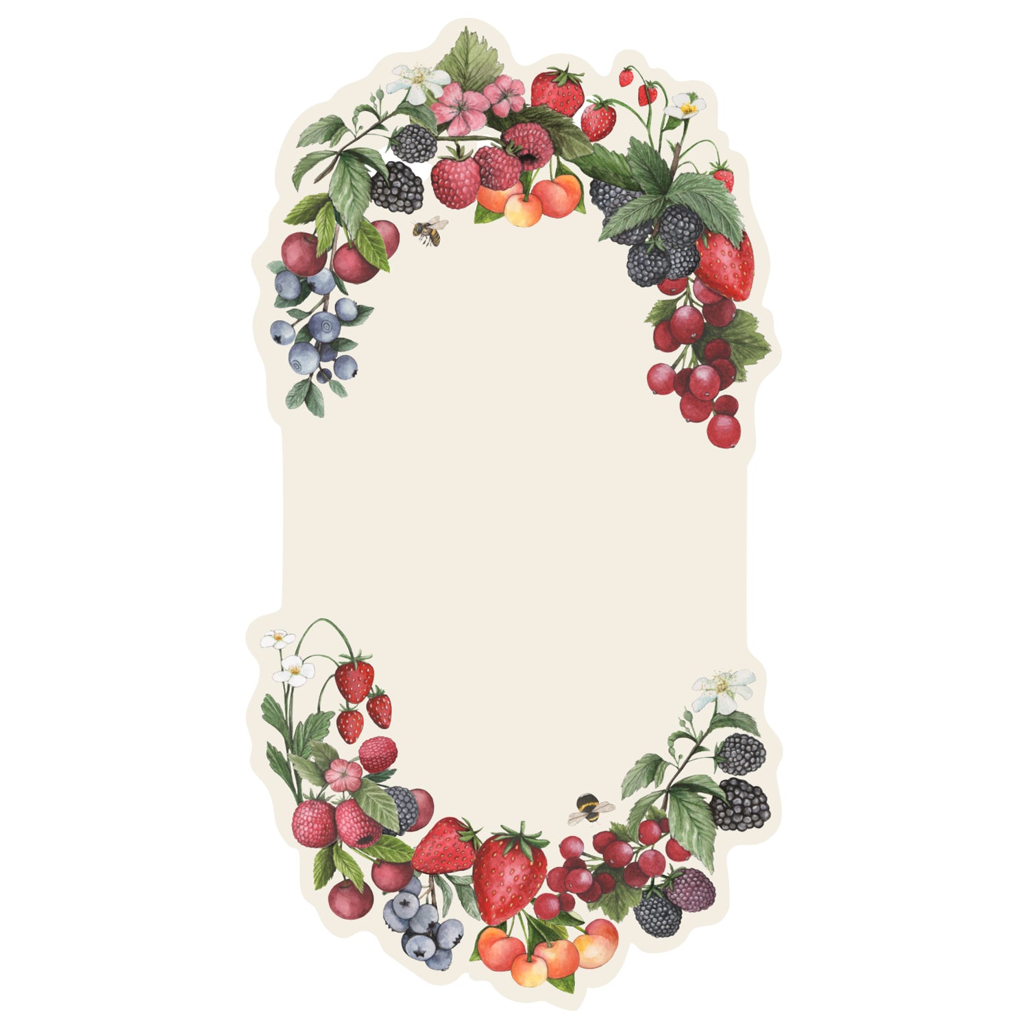 Berry Bramble Table Card - Elegant Wedding Place Cards, Bridal Shower Seating Tags - Perfect for Weddings, Parties & Special Events