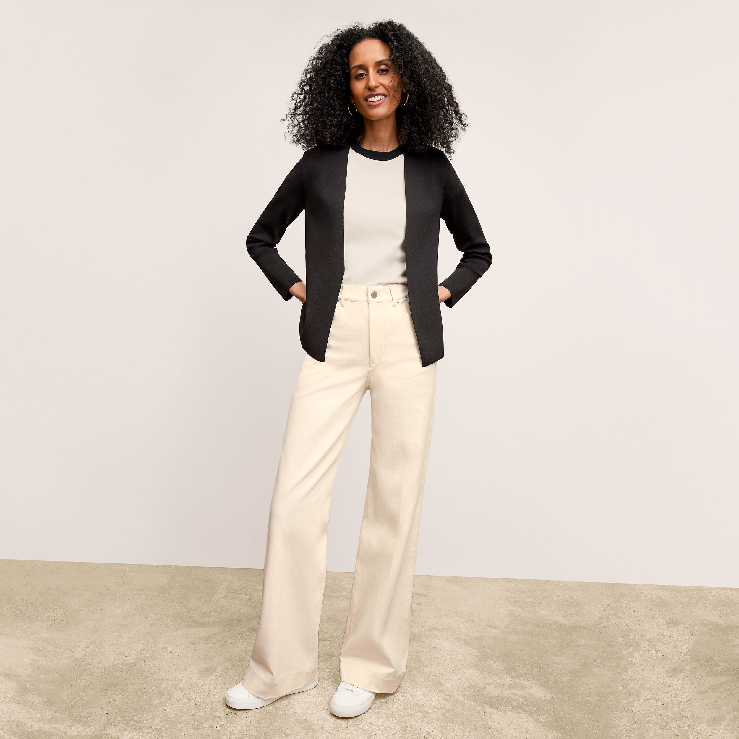 Milo Wide Leg Jeans for Women - Eco-Friendly Better Than Denim Stretch Pants in Bright Ivory | Casual Chic Outfit for Streetwear & Everyday Comfort