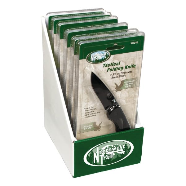 Performance Tool W9340 Northwest Trail Tactical Folding Knife - Durable Outdoor Survival Knife for Camping, Hiking & Hunting | High Carbon Steel Blade with Ergonomic Grip