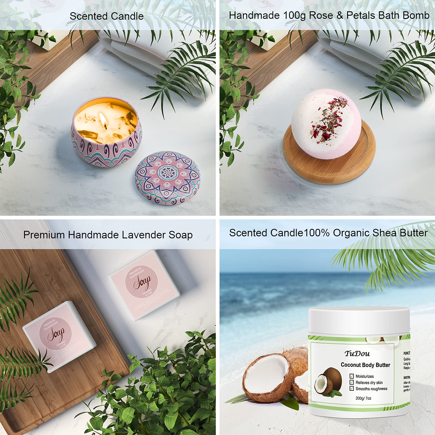 Premium Relaxation Spa Bath Gift Set for Women - Self Care Package with Birthday, Get Well Soon, Christmas Gifts for Her, Mum, Sister, Wife & Friends | Perfect for Home Spa Nights, Stress Relief & Pampering Moments