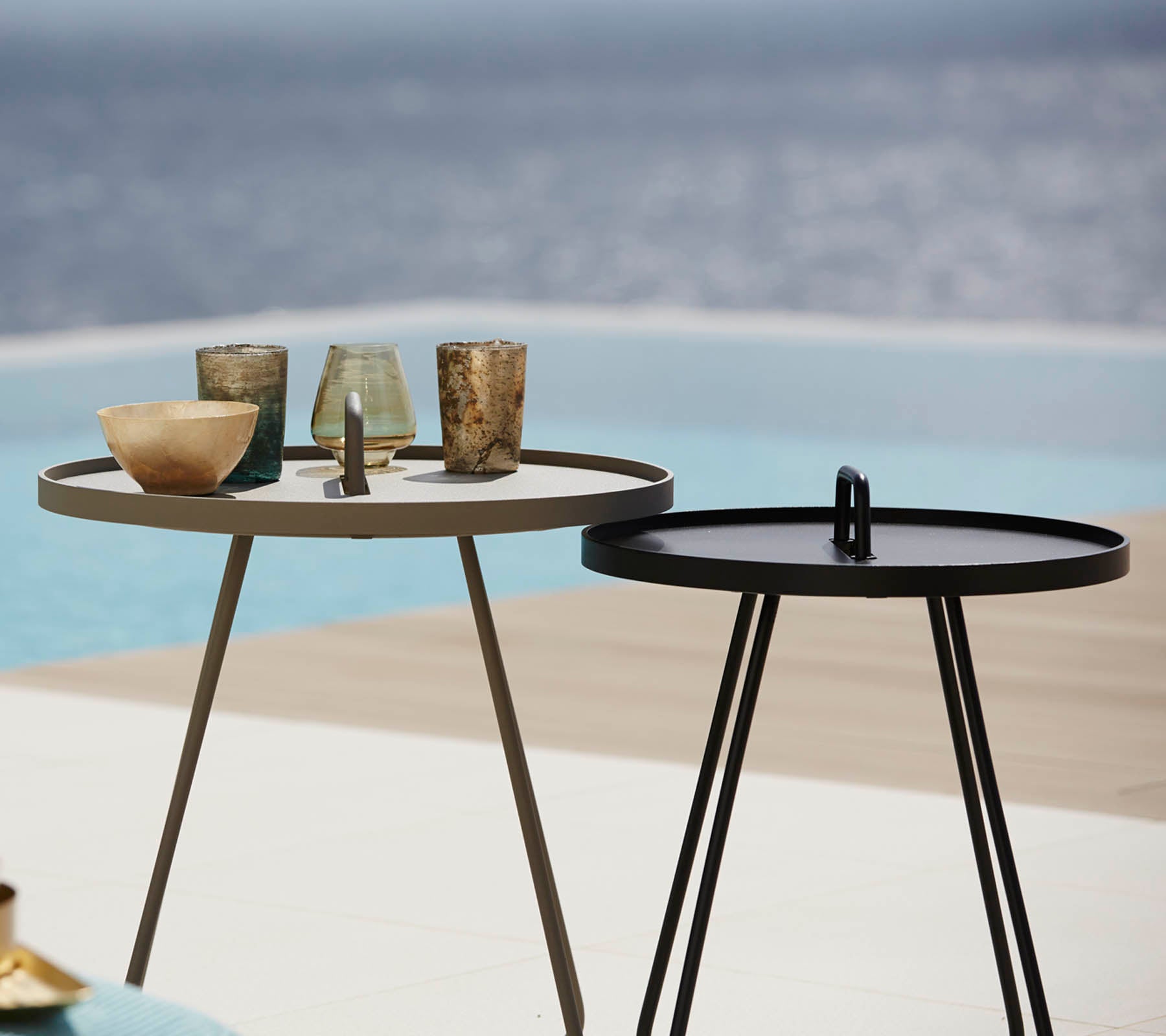 Portable Side Table for Small Spaces - Lightweight & Compact End Table for Living Room, Bedroom, or Outdoor Use