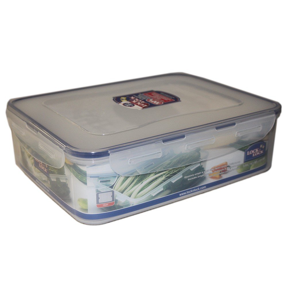 Lock & Lock HPL834 3.9L Airtight Rectangular Food Storage Container with Lid | BPA-Free Plastic Meal Prep & Leftovers Organizer | Perfect for Kitchen, Pantry, Office & Picnic Lunch Box Storage