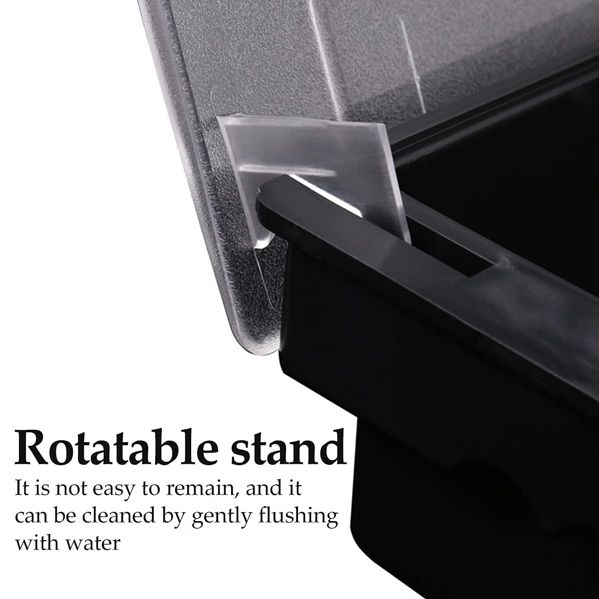 Black Plastic Condiment Dispenser with Transparent Lid - 3 Compartment Kitchen Storage Box for Fruits, Seasonings, and Snacks - Perfect for Home, Kitchen, and Bar Organization