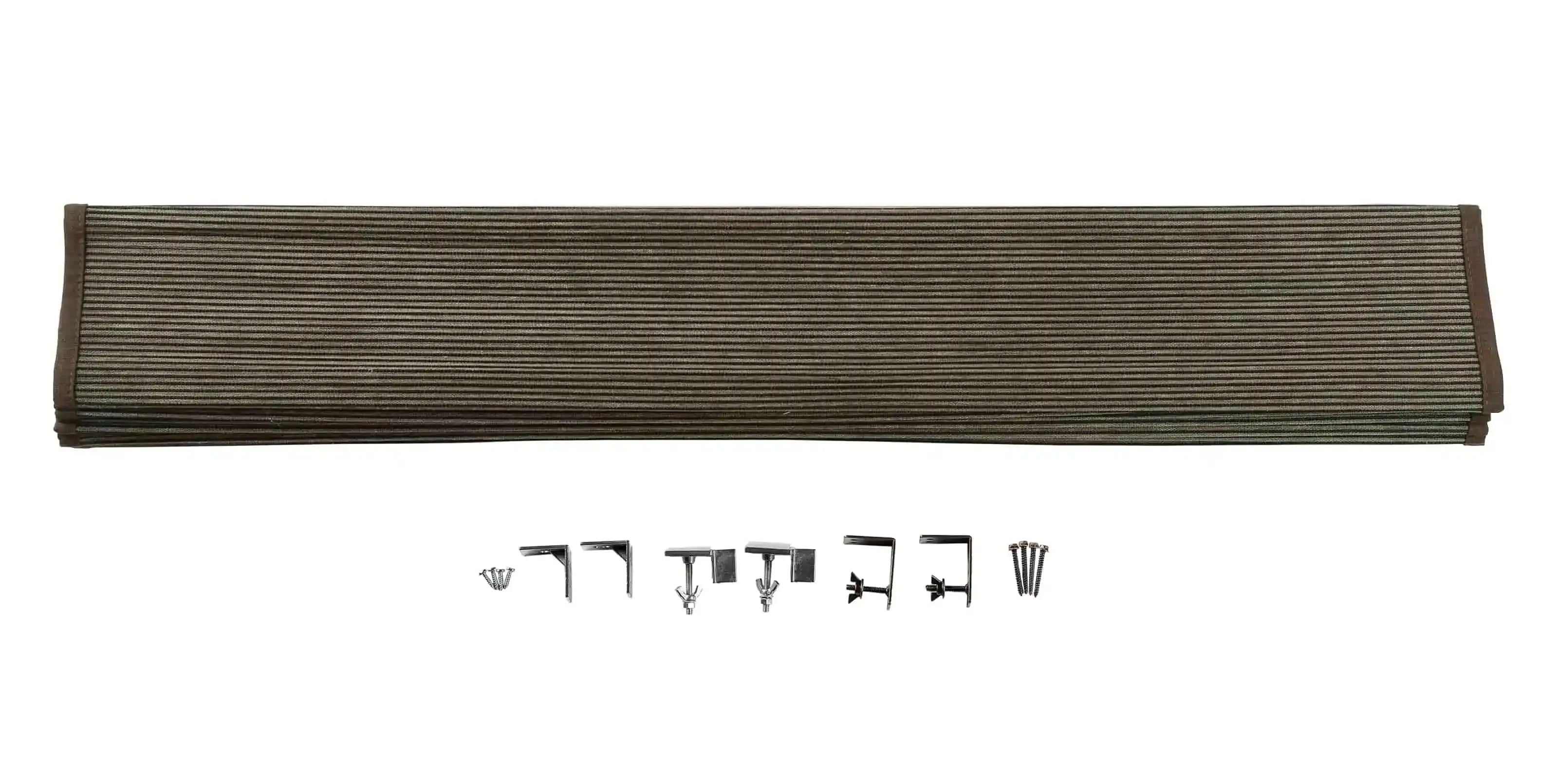 Rae Natural Flax Bamboo Woven Window Shade | Blackout Roller Blind for Privacy & Light Control | Perfect for Bedroom, Living Room & Office