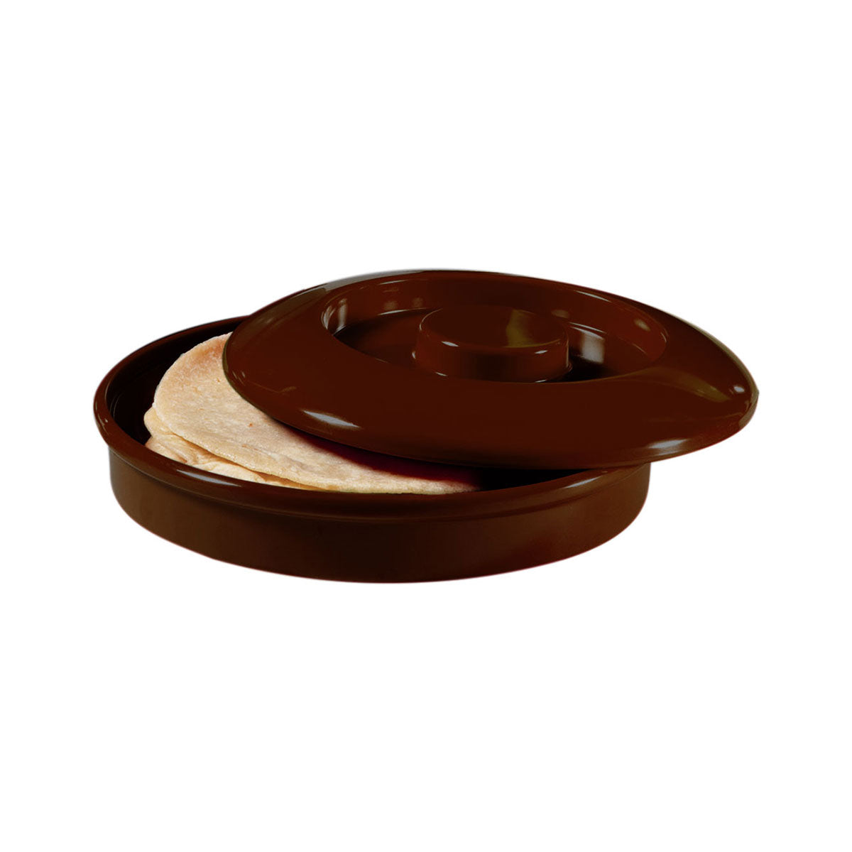 GET TS 800 BR Melamine Tortilla Server with Lid, Brown, 7 3/4