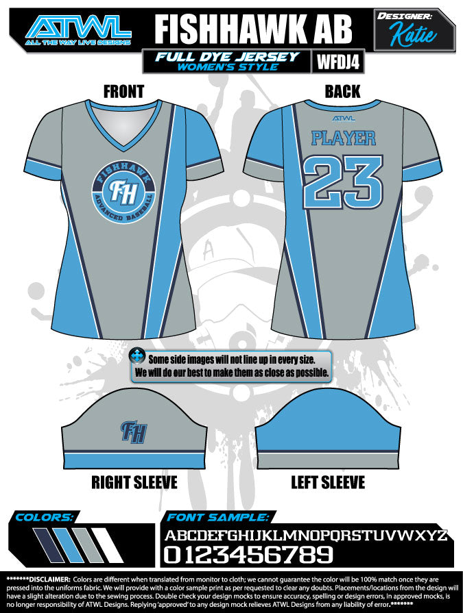 Fishhawk Advanced Baseball Jersey for Women - High-Performance Breathable Fabric for Softball & Training - Perfect for Games, Practice & Team Uniforms