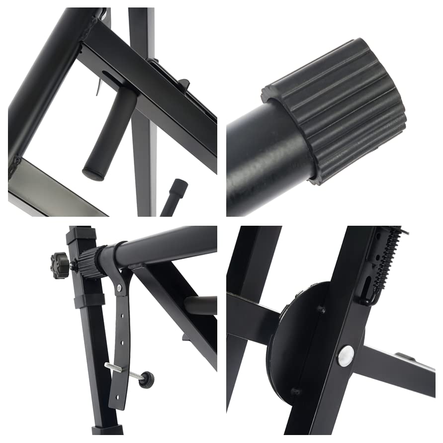 Miwayer Heavy-Duty X-Style 3-Tier Keyboard Stand - Quick Adjustable Piano Stand for Musicians, No Assembly Required | Perfect for Home Studios, Live Performances & Music Classrooms