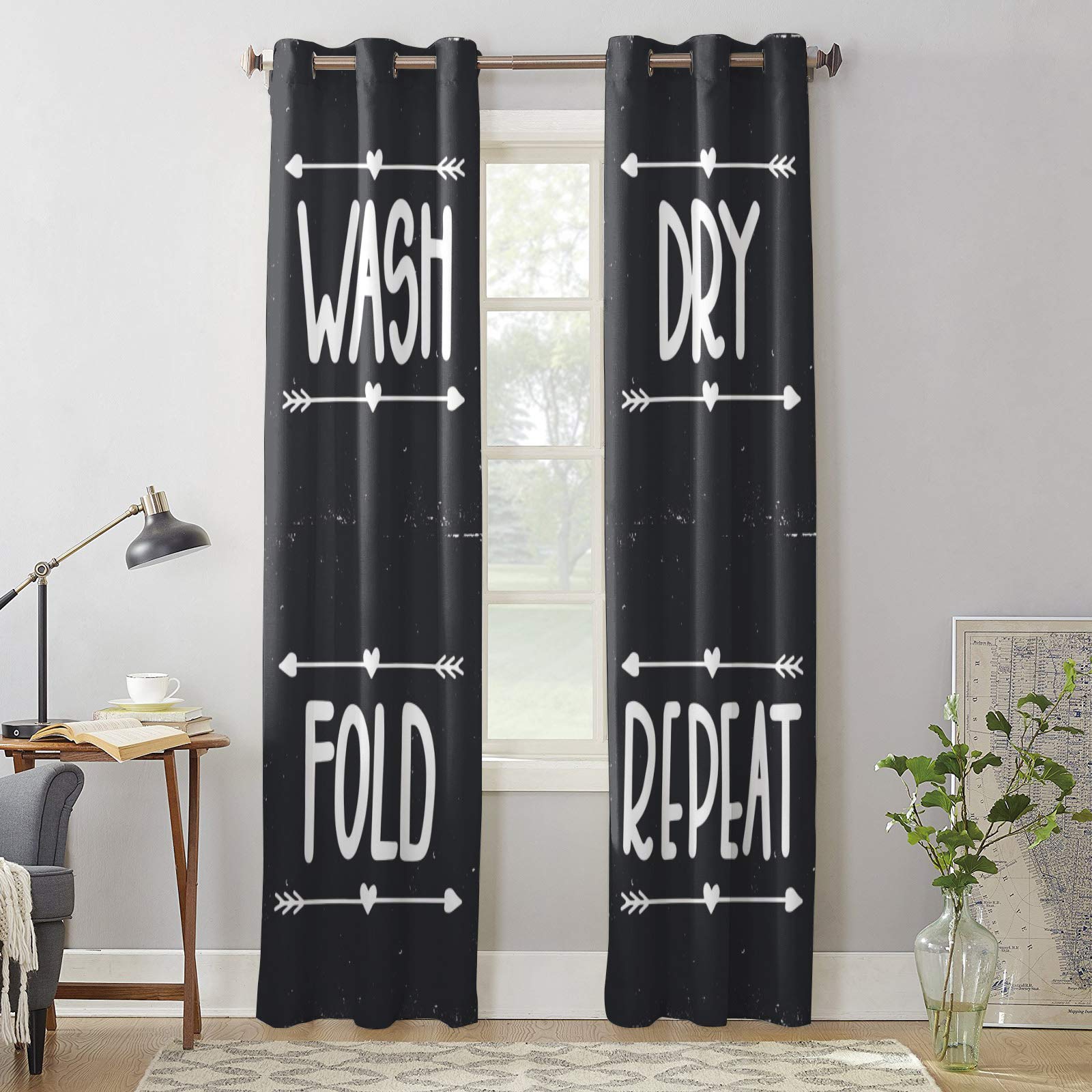 Blackout Curtains for Laundry Room - 2 Panels 40