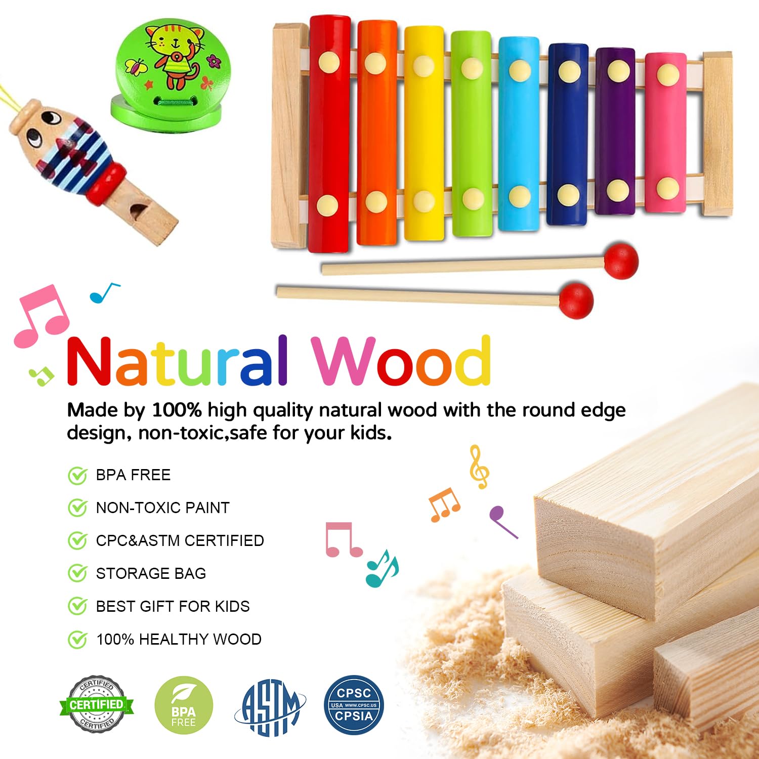 20-Piece Kids Musical Instruments Set - Wooden Shakers, Tambourine, Xylophone & Percussion Toys for Early Learning | Perfect Gift for Boys & Girls with Carrying Bag | Ideal for Preschool Music Class, Birthday Parties & Home Playtime