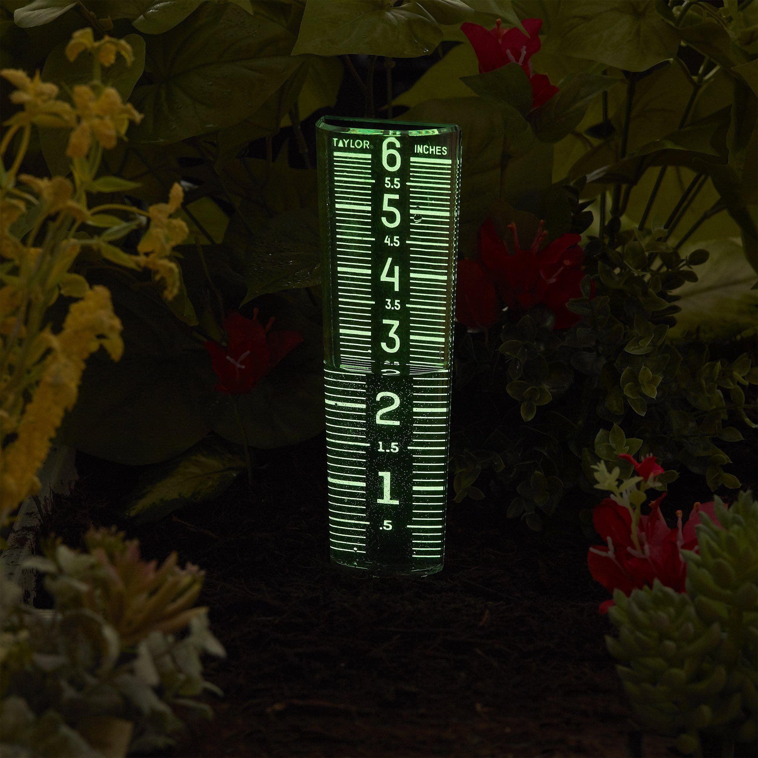 ClearVu 6 Glow in the Dark Rain/Sprinkler Gauge - Accurate Water Measurement for Lawn, Garden & Outdoor Irrigation - Perfect for Homeowners & Gardeners