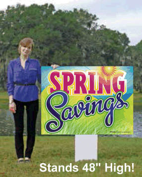 Giant XL Double Sided Yard Sign for Spring Savings - Durable Outdoor Advertising for Businesses, Sales & Events