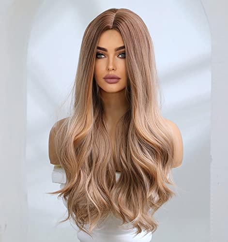 Platinum Blonde Ombre Lace Front Wig - Natural Looking Human Hair Wig for Women | Perfect for Cosplay, Parties & Daily Wear