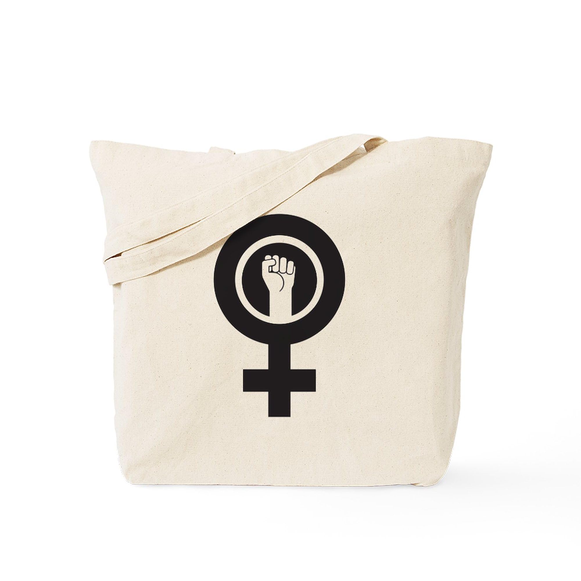 Feminist Power Tote Bag - Eco-Friendly Natural Canvas Reusable Shopping Bag for Women | Perfect for Groceries, Beach Trips & Work Commute