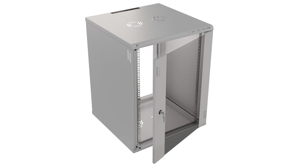 Stalflex 19 Inch 15U 600mm Heavy Duty Steel Server Rack Cabinet - Network Equipment Rack with Adjustable Rails & Shelves - Perfect for Data Centers, Server Rooms & Home Office Network Setup