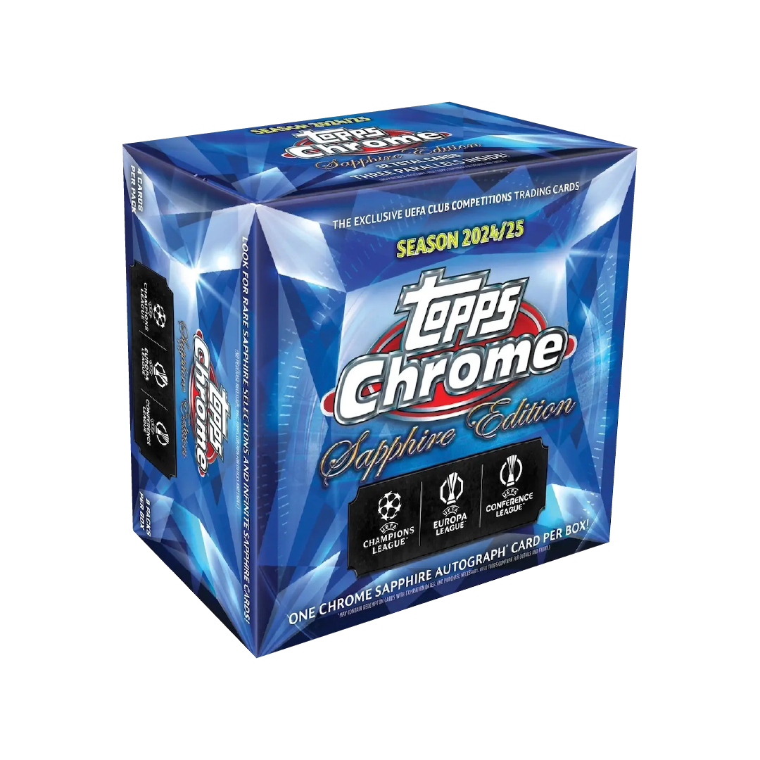 2024-25 Topps Chrome Sapphire UEFA Club Competitions Soccer Trading Cards - Collectible for Fans & Perfect for Fantasy Leagues