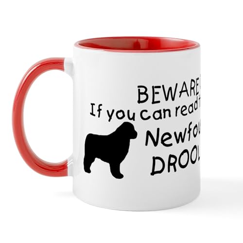 White/Red Inside - Newfoundland Dog Drool Zone Mug