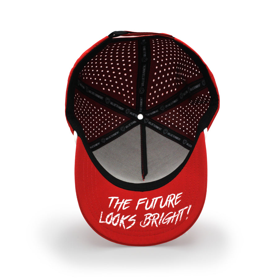 VT Flag Patch Red 'Future Looks Bright' Performance Snapback Hat - Stylish & Comfortable for Outdoor Activities, Sports, and Casual Wear