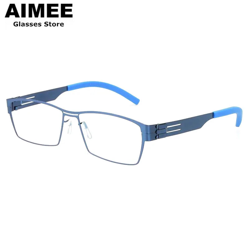 Aimee Women's Full Rim Square Stainless Steel Eyeglasses Frame 65083 - Stylish & Durable Eyewear for Work, Reading, and Everyday Fashion