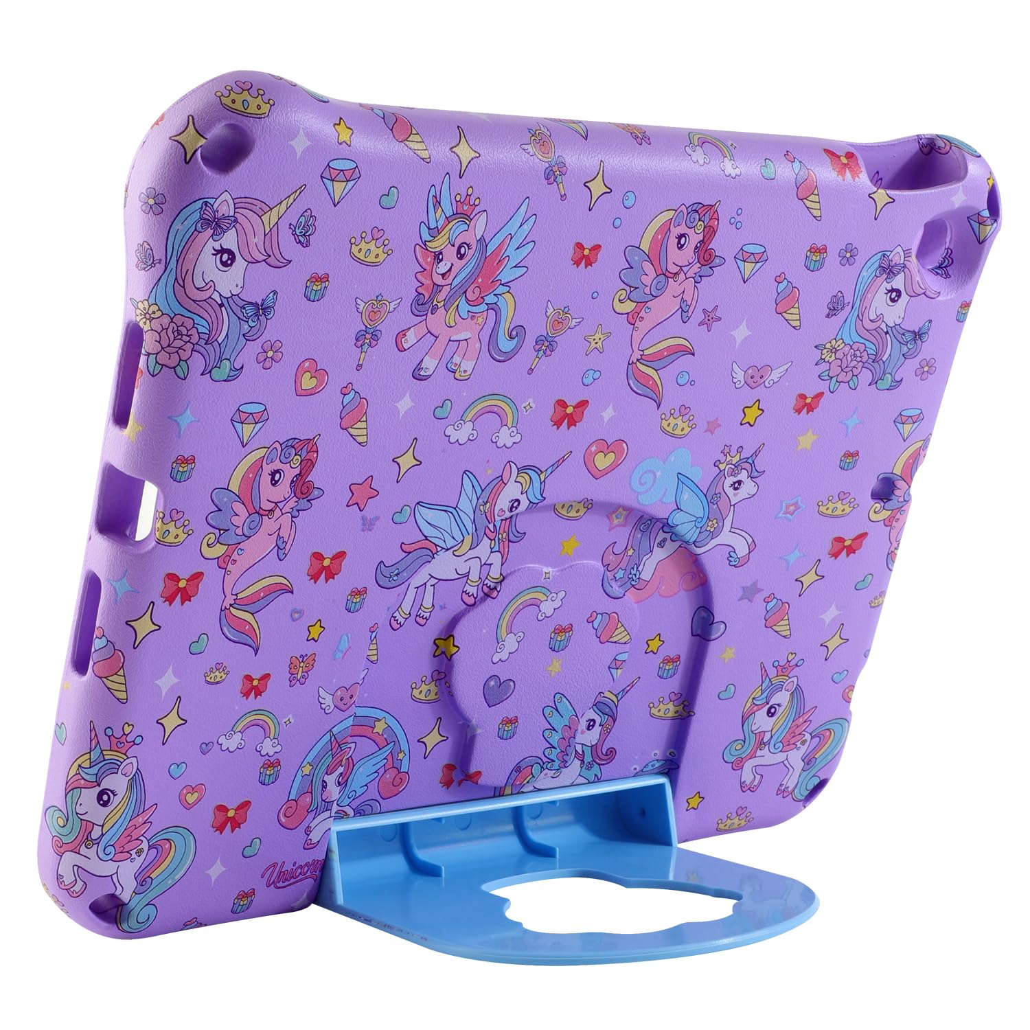 Shockproof Kids iPad 10.2 Case for 7th/8th/9th Generation - Durable EVA Protective Cover with Handle Stand & Pencil Holder | Perfect for School, Travel & Home Use | Purple Boy Girl Protective iPad Case