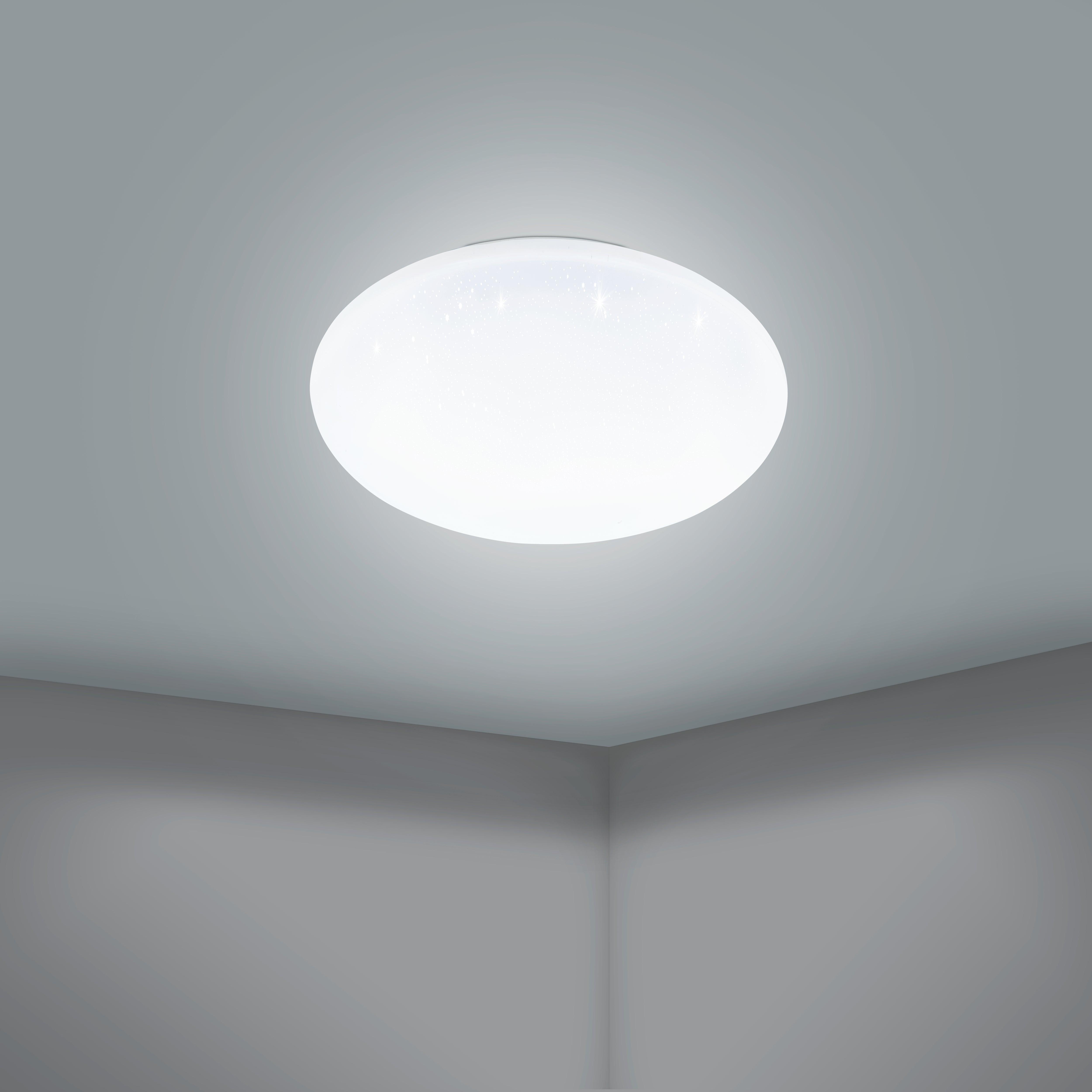 Eglo Connect Totari Z Smart LED Flush Mount Ceiling Light - 38cm Round White Dimmable for Living Room, Bedroom & Kitchen | WiFi & App Control