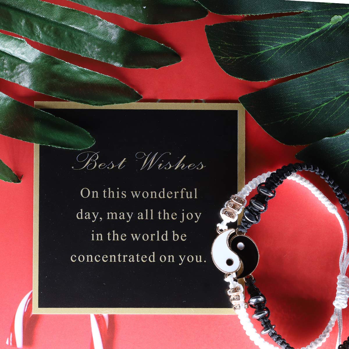 Best Friend Bracelets for 2 Matching BFF Bracelets - Yin Yang Friendship Bracelets for Men & Women - Perfect for Couples, Best Friends, and Special Occasions