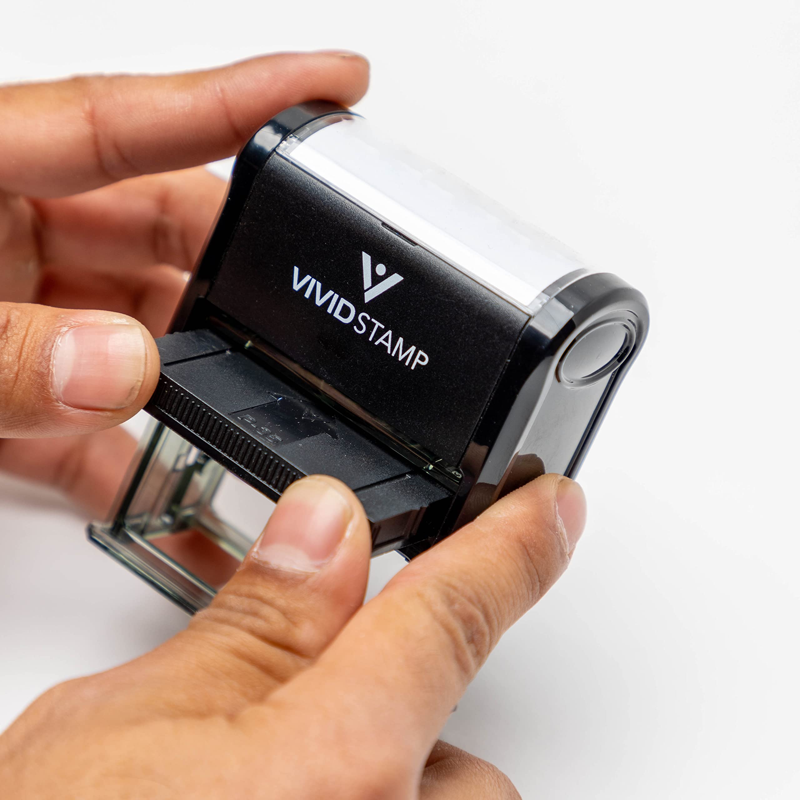 Vivid Stamp Delivered Self Inking Rubber Stamp with Black Ink - Q-300 for Office, Business Documents & Craft Projects