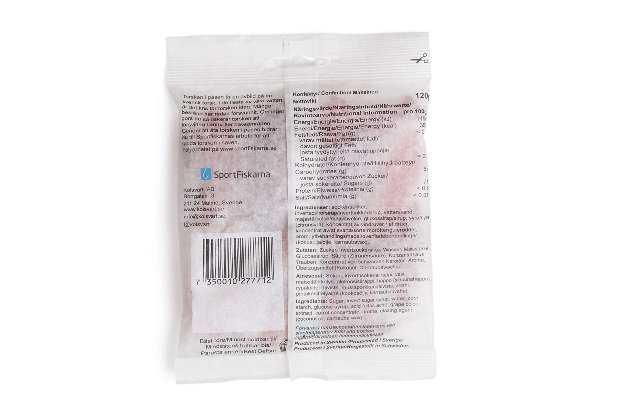 Kolsvart Blackcurrant & Raspberry Swedish Candy - Vegan, Gluten Free, 4.2oz (5 Pack) with Snack Bag Clip - Perfect for Office Snacks, Travel Treats & Gift Baskets | IntFeast