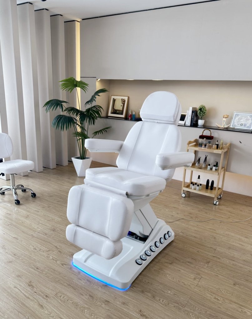 Greenlife® LUNA II 4 Motor Electric Facial Bed with Heating & Swivel Function - Professional Spa Massage Table for Facial Treatments & Body Therapy