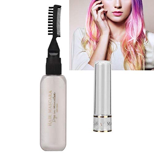 Temporary Hair Dye Pen Set - 2 Pack 20ml White Hair Chalk for Quick Color Change | Perfect for Halloween, Christmas, Cosplay & Parties | Easy Washable Hair Coloring for Costumes & Special Events