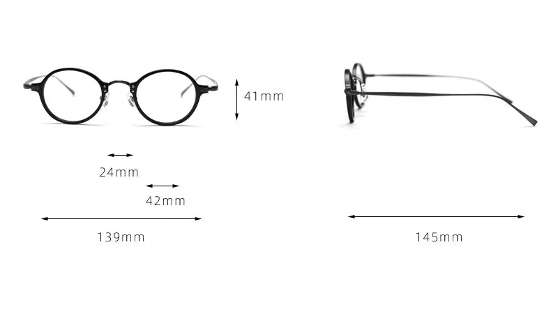 CCspace Unisex Full Rim Small Round Acetate Eyeglasses 57268 - Lightweight & Durable Frame for Reading, Computer Use & Everyday Wear