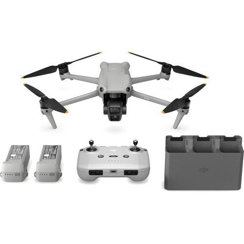 DJI Air 3 Drone Fly More Combo with RC-N2 Remote Controller - 4K Dual Camera, 46 Mins Flight Time, Omnidirectional Obstacle Sensing - Perfect for Aerial Photography, Travel Vlogging & Outdoor Adventures