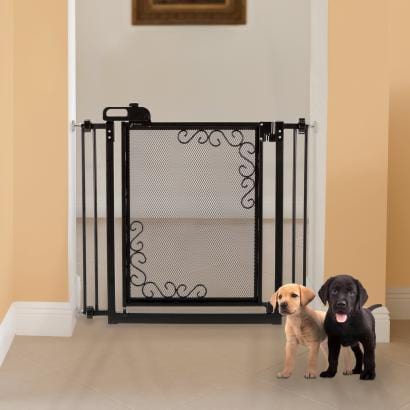 ReadyPet Metal Mesh Pet Gate for Doorways - Adjustable, Durable & Secure Dog or Cat Barrier - Perfect for Hallways, Stairs & Room Dividers - Ideal for Puppies, Kittens & Small Pets