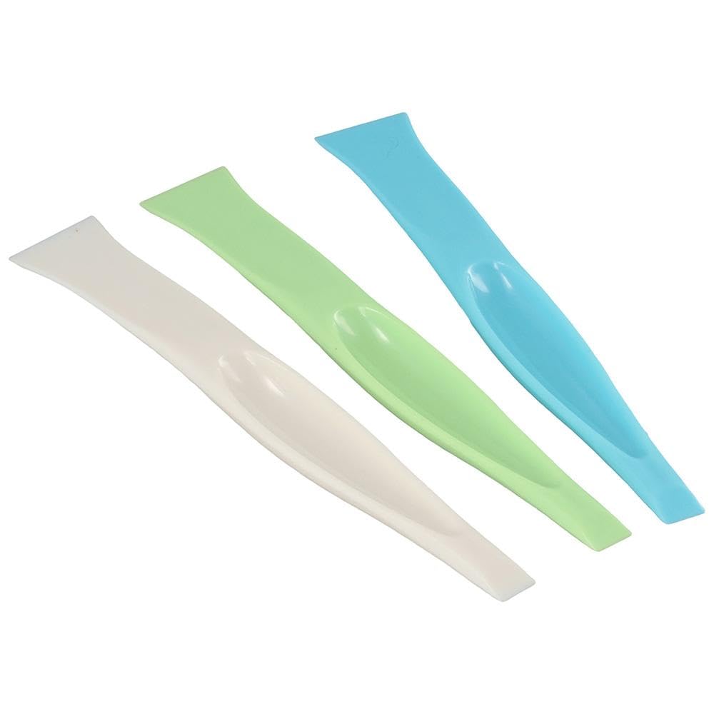 3-Piece Plastic Cleaning Scraper Set - Kitchen Safe Scratches-Free Scraper Tool for Stickers, Labels, Gum & Bottles - Perfect for Home, Office & DIY Projects