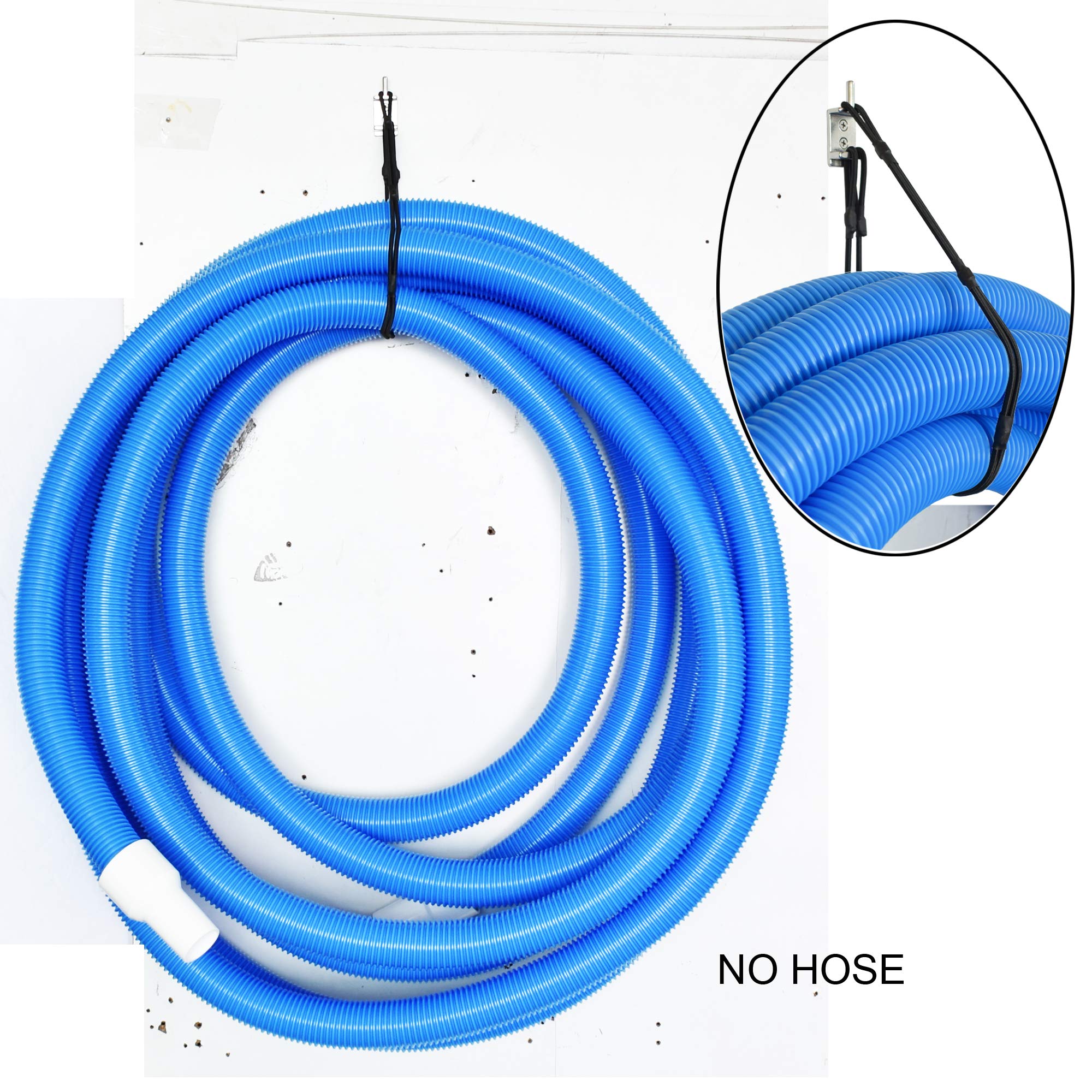 YYST Rust-Resistant Stainless Steel Swimming Pool Vacuum Hose Hanger - Heavy Duty 50ft Capacity (2 Pack, No Hose Included) - Perfect for In-Ground & Above Ground Pool Maintenance