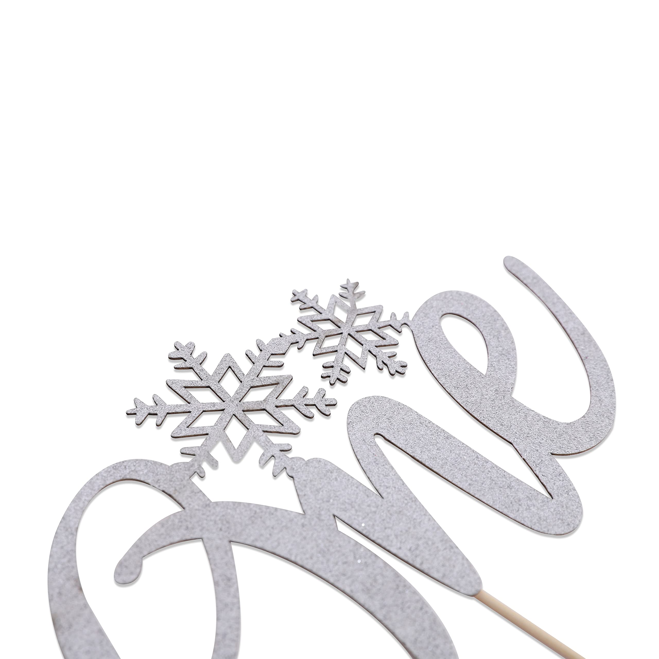 Snowflake Winter Onederland Cake Topper for Girls - 1st Birthday Party Decorations | Perfect for Winter Themed Birthday Cakes, Baby Showers & Dessert Table Displays