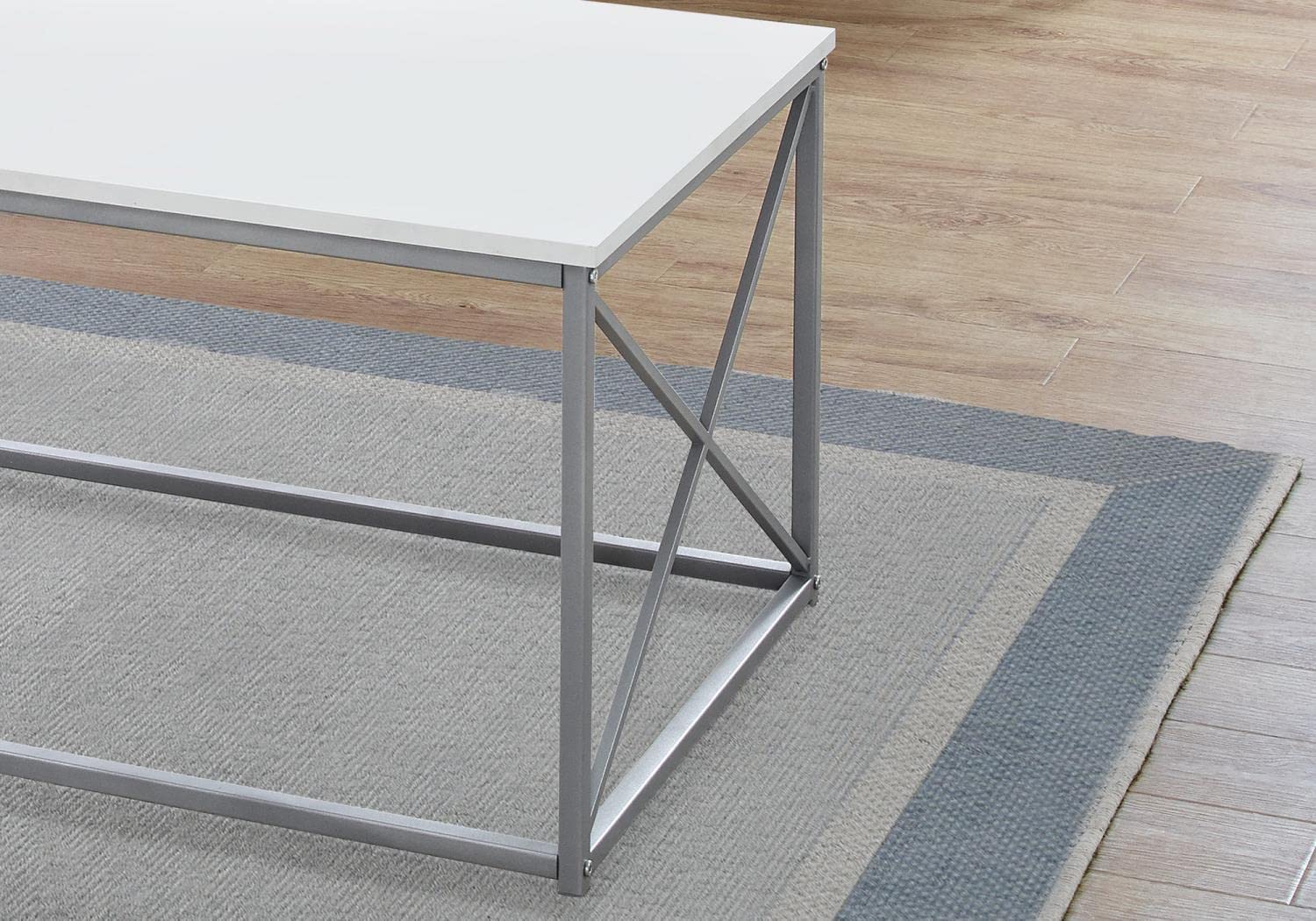 Monarch Specialties White Dining Table Set - Modern Kitchen & Dining Room Furniture for Small Spaces | Perfect for Breakfast Nook, Apartment, or Cozy Home Decor