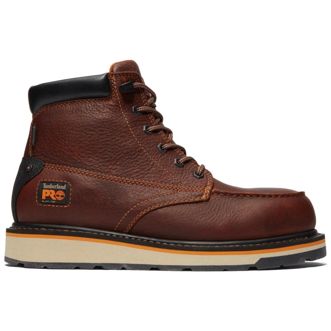 Gridworks 6 Inch Alloy Toe Waterproof Work Boot Brown