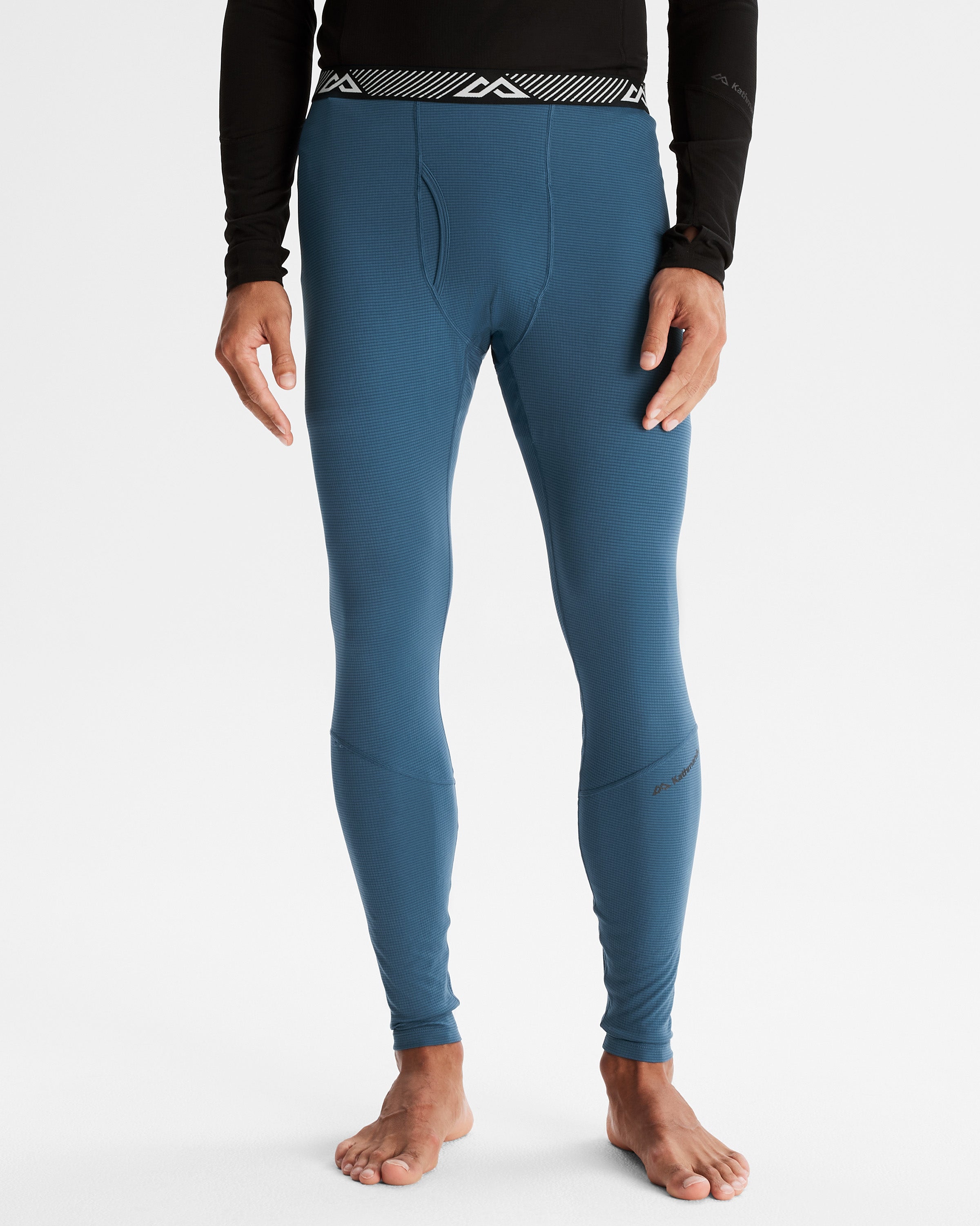 Men's KMDAction Baselayer Thermal Underwear Long Johns - Steel Blue | Warm Winter Base Layer for Outdoor Sports & Cold Weather