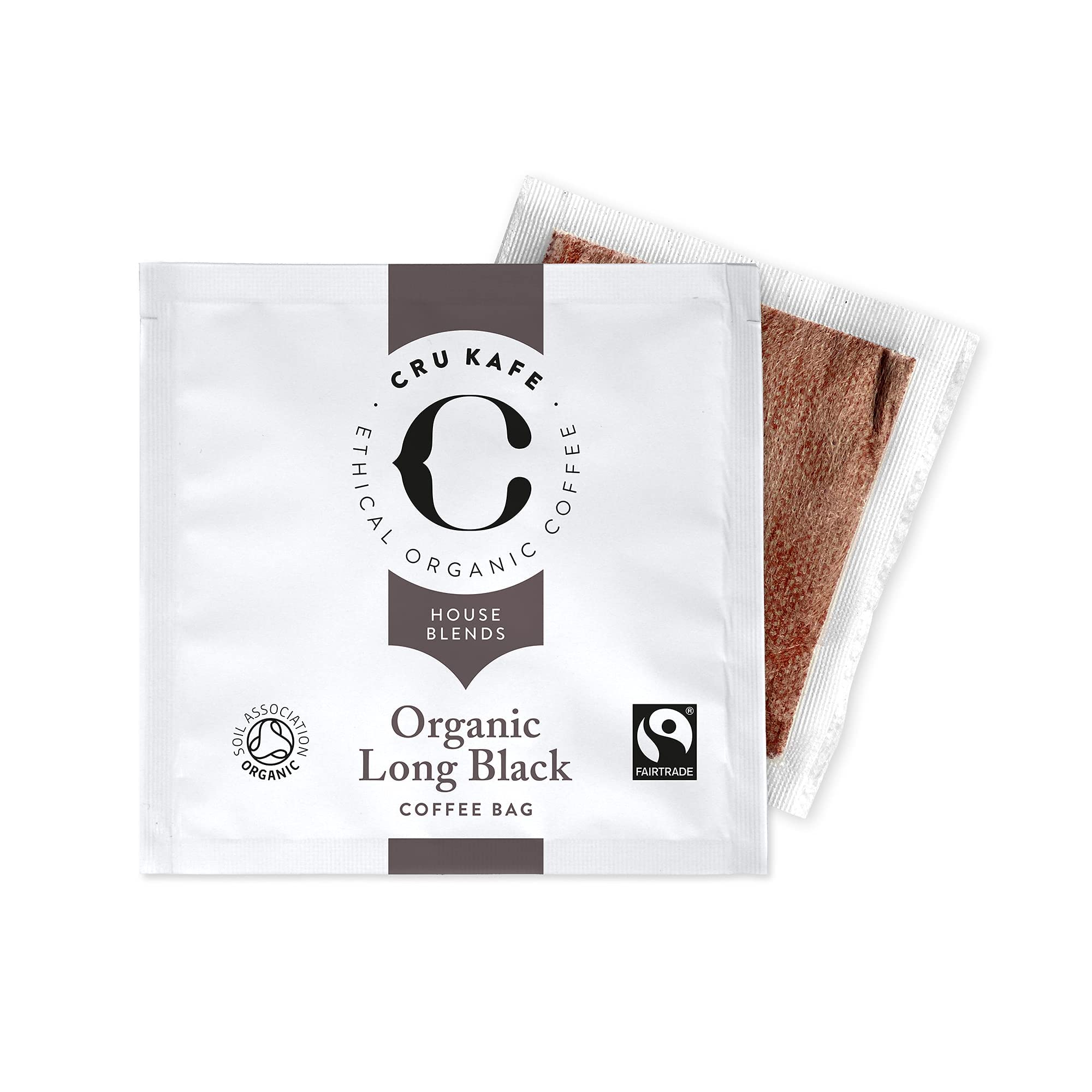 Cru Kafe Premium Coffee Bags - Strong Bold Flavor with Smoky-Sweet Notes (30 Count) | Perfect for Camping, Office & Quick Brewing at Home
