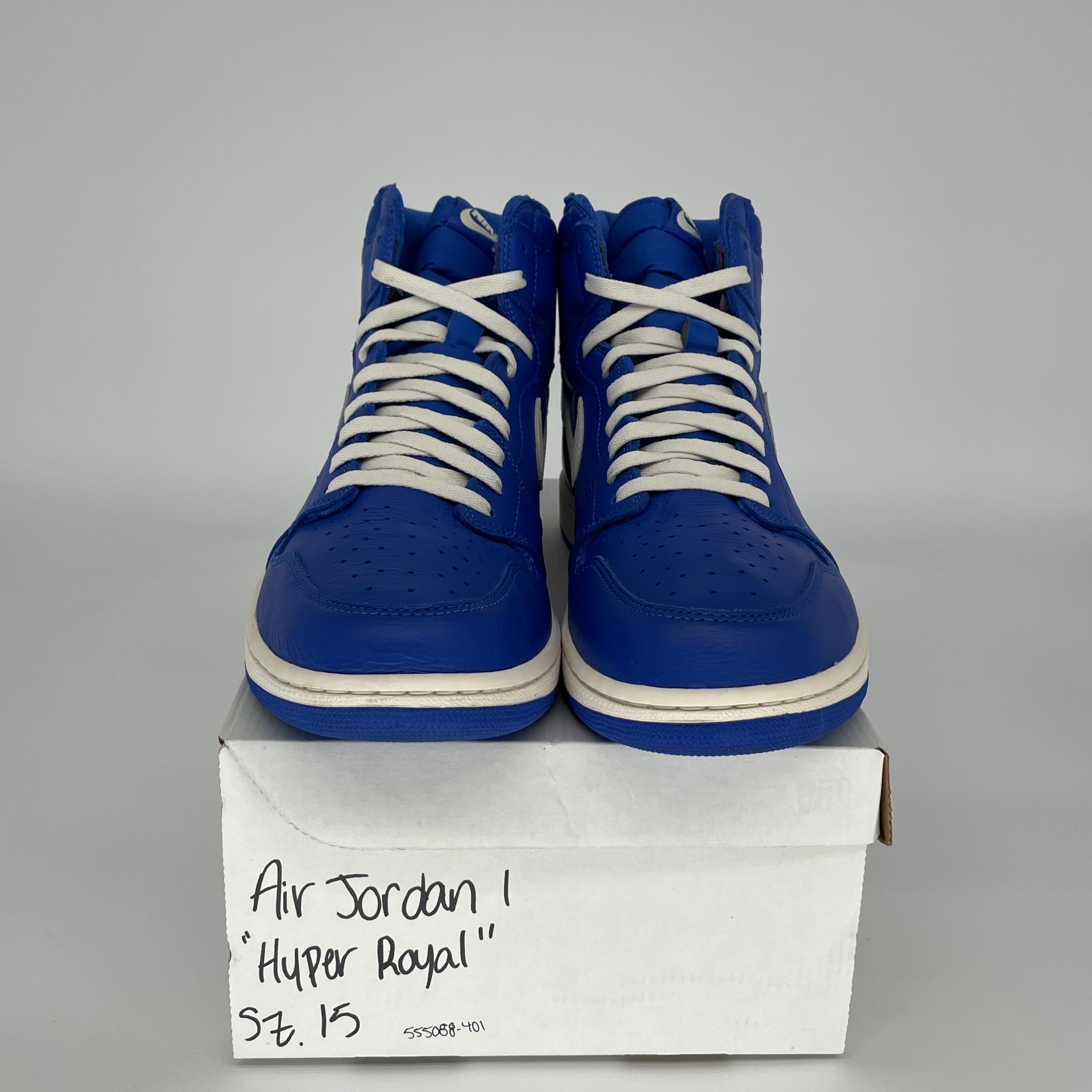 AIR JORDAN 1 HYPER ROYAL Size 15 Men's Basketball Shoes - 555088-401 | High-Top Sneakers for Streetwear & Court Performance