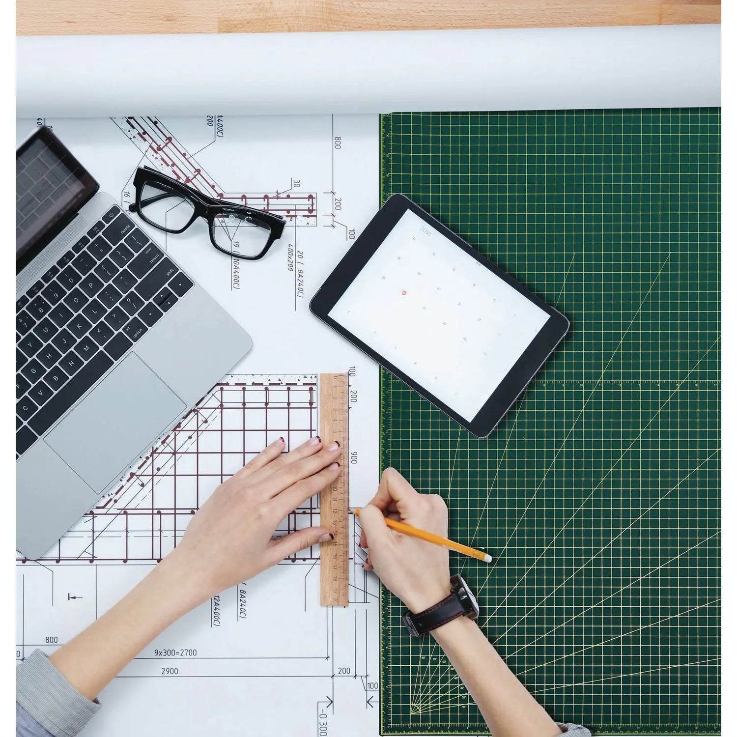 AdirOffice Reversible Self-Healing Cutting Mat 30