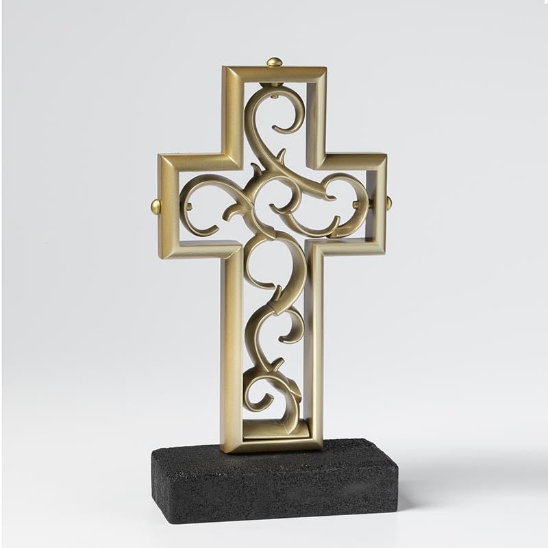 Unity Cross® Frosted Gold Color - Elegant Rustic Unity Candle & Sand Ceremony Alternative for Weddings, Anniversaries & Vow Renewals