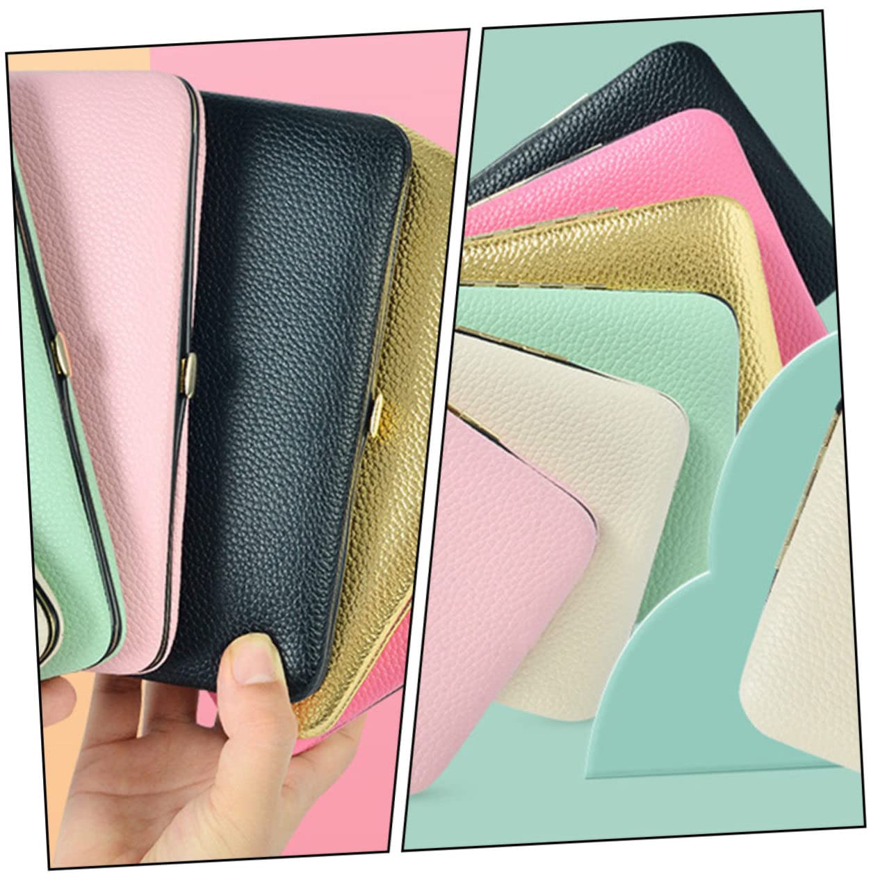 1pc Black Leather Makeup Tweezers Storage Box Organizer for Eyebrow, Nail, and Eyelash Tweezers - Perfect for Salon, Travel, and Home Makeup Organization