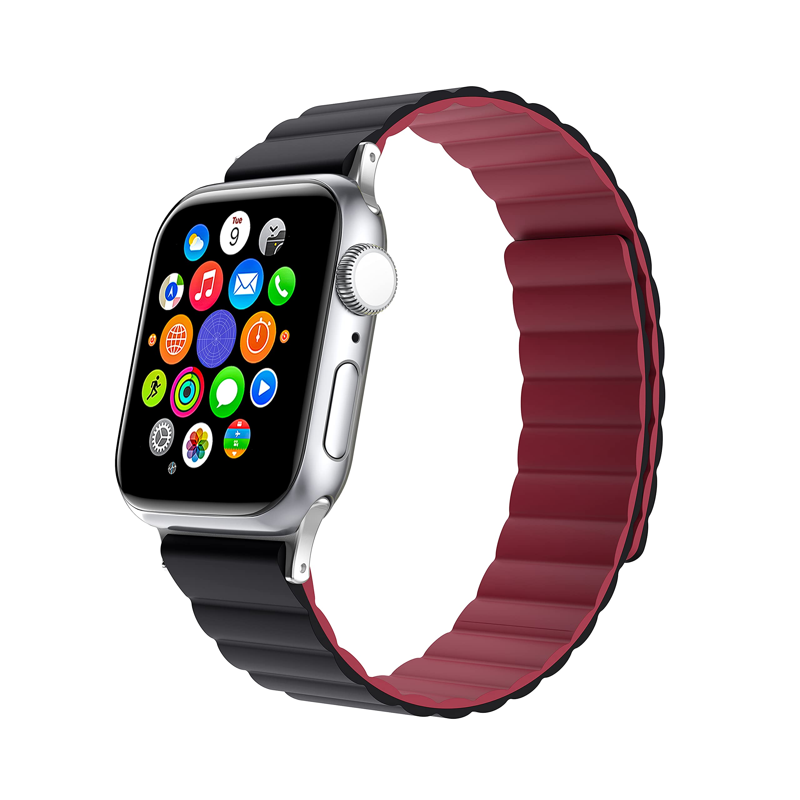Premium Magnetic Apple Watch Bands Compatible with iWatch Series SE/6/5/4/3/2/1 - 38mm/40mm/42mm/44mm Silicone Strap with Strong Magnet for Secure Fit - Adjustable Sport Band for Women & Men - Perfect for Workouts, Running & Everyday Wear