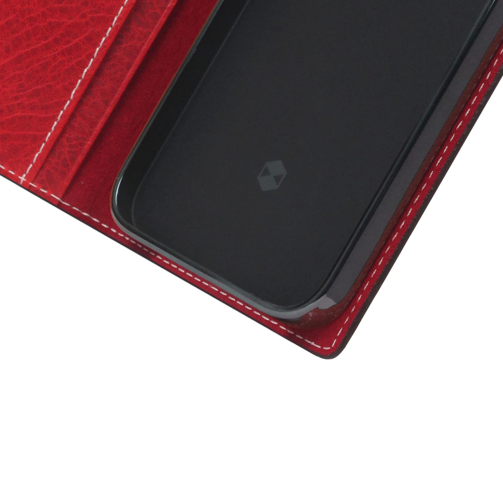 Premium Italian Wax Leather Wallet Case for iPhone 13 Pro - Handmade Genuine Leather Diary Style with Multiple Card Slots & Cash Pocket | Perfect for Business Professionals & Daily Use (Red, Gift Box Included)