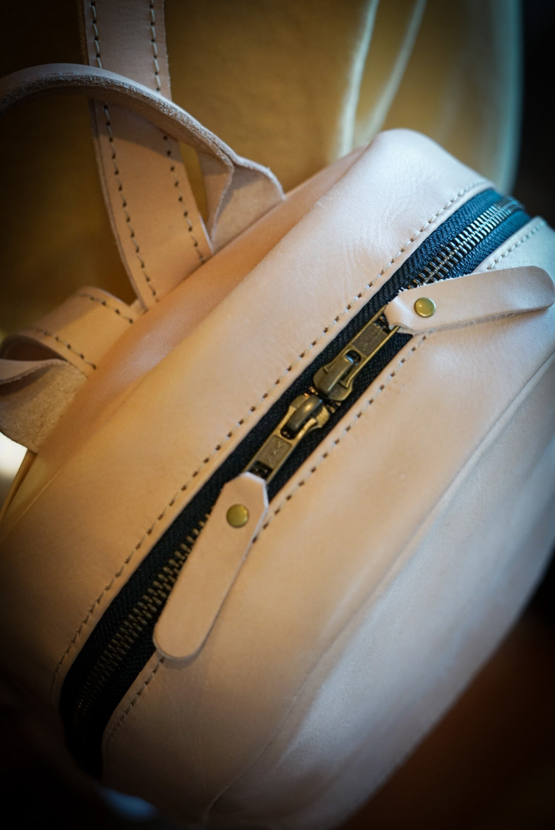 Premium Mini Venture Backpack - Genuine Vegetable-Tanned Leather - Perfect for Travel, Hiking & Everyday Use