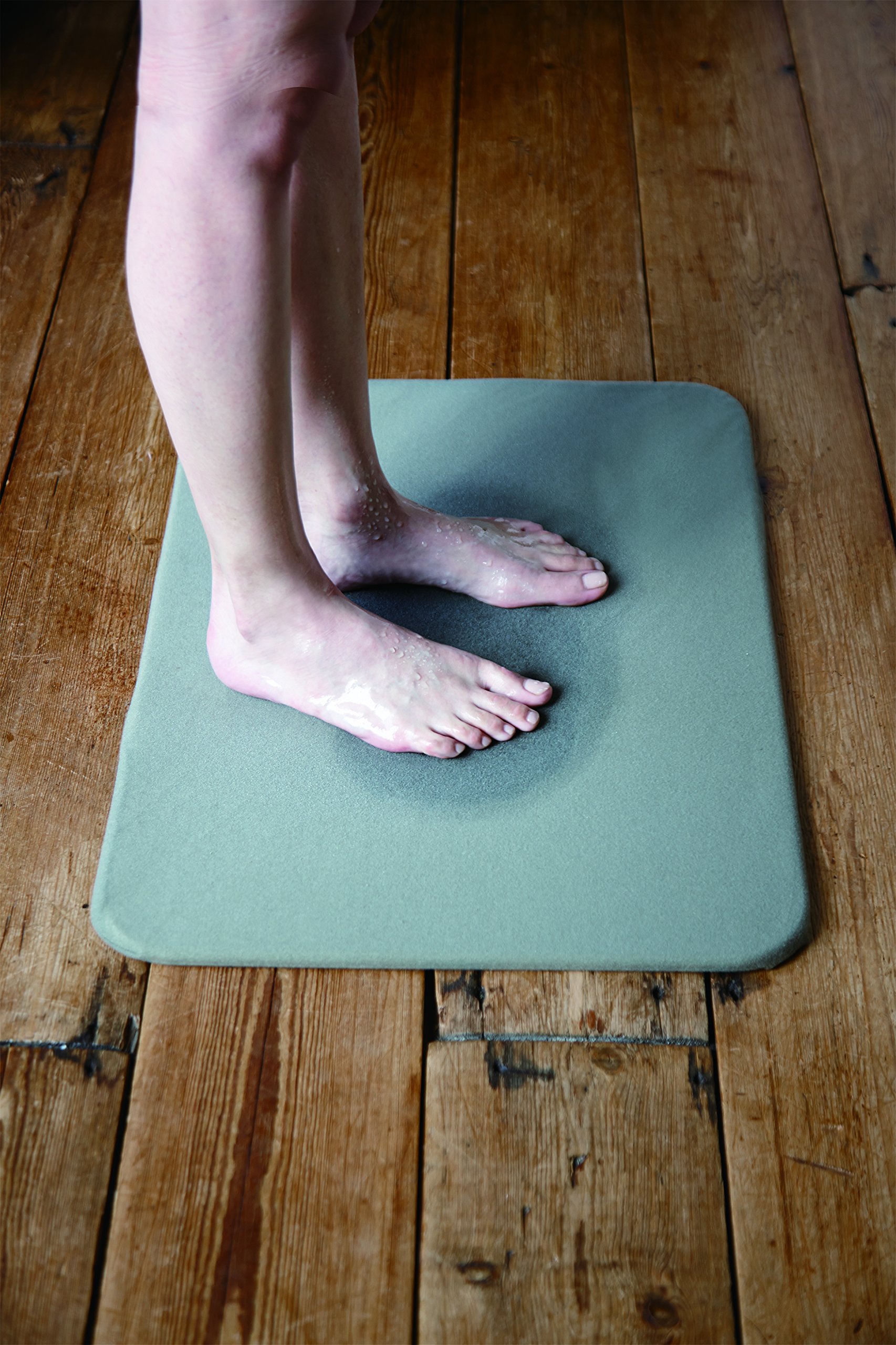 Premium Green Soil Diatomaceous Earth Bath Mat - Fast-Absorbing, Non-Slip & Eco-Friendly for Bathroom, Shower & Spa Use