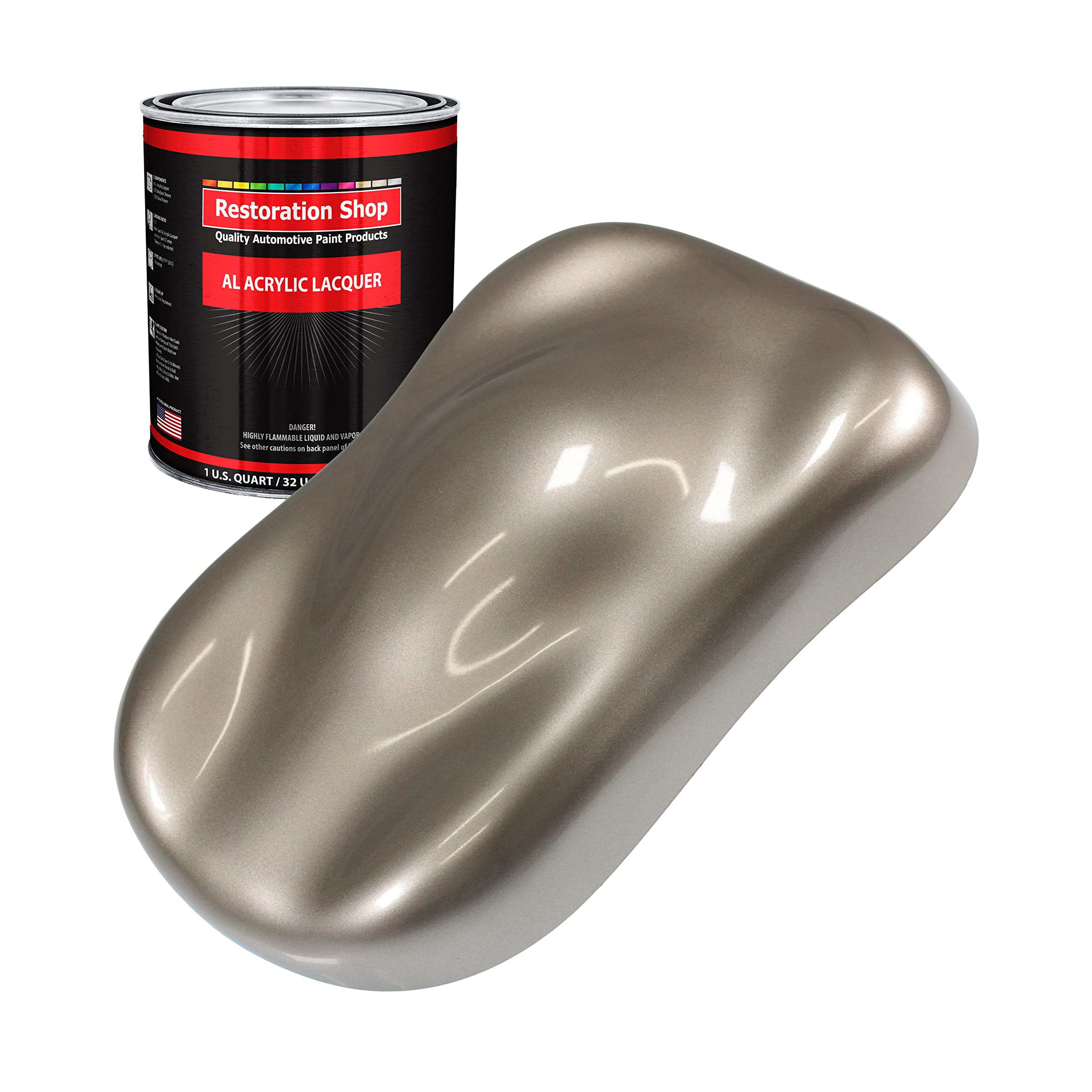 Arizona Bronze Metallic Acrylic Lacquer Auto Paint - 1 Quart Professional Gloss Finish for Cars, Trucks, Guitars & Furniture - Durable Automotive Refinishing Coating for DIY & Professional Use - Perfect for Vehicle Restoration, Custom Paint Jobs & Furniture Upcycling
