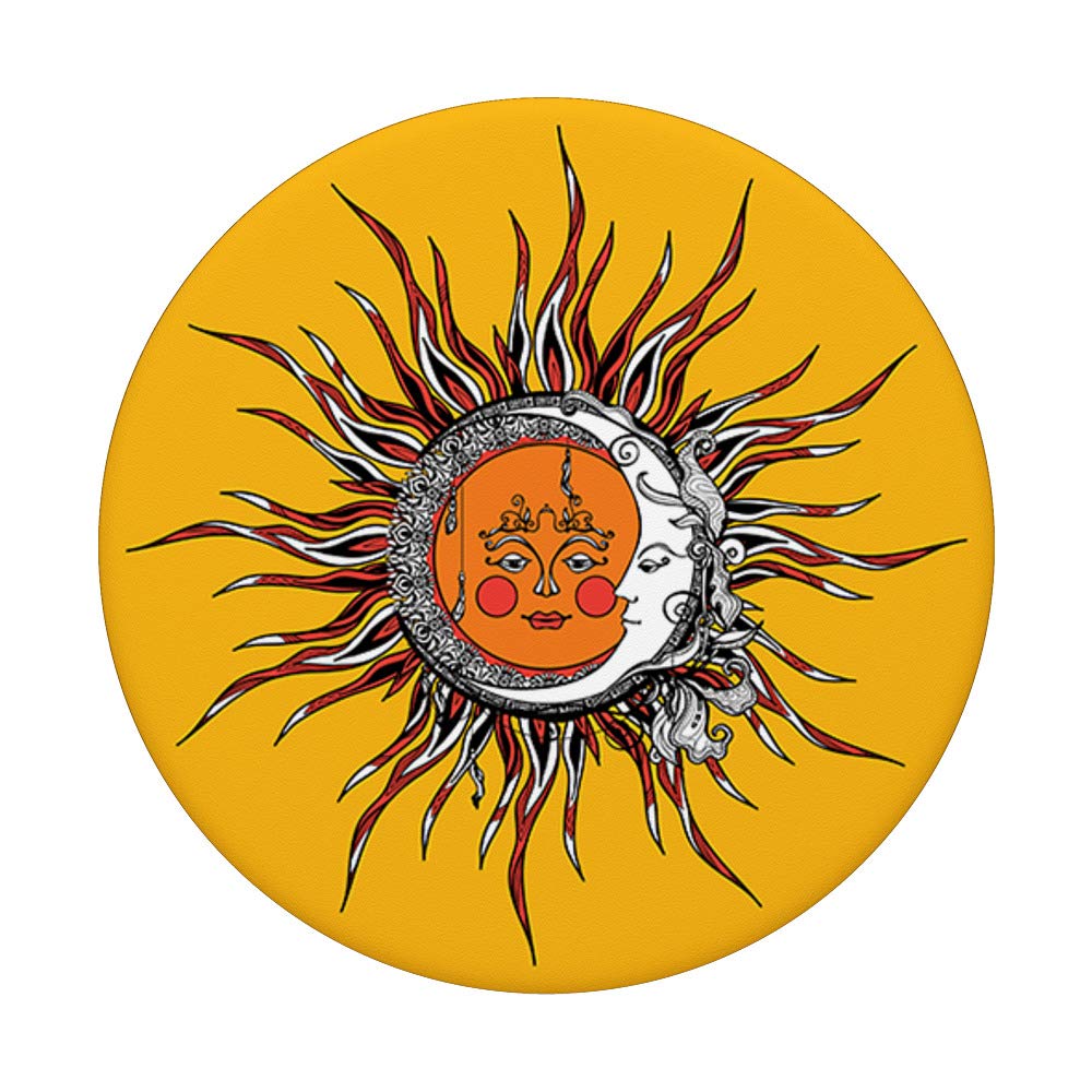 Sun and Moon PopSockets Phone Grip & Stand - Expandable Phone Holder for iPhone, Samsung, Tablets - Perfect for Work, Travel, and Daily Use