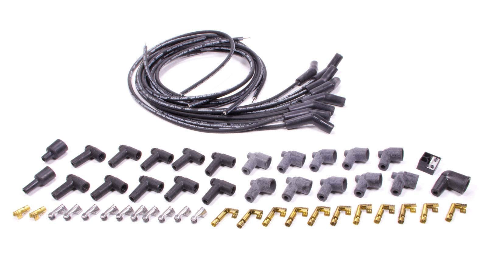 Moroso 73233 High Performance Spark Plug Wire Set - Compatible with Ford, Chevy, GM - Durable Silicone Insulation for Better Ignition - Perfect for Automotive Repair & Engine Tuning